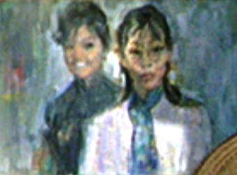 Jacqui Chan and Lier Hwang Painting